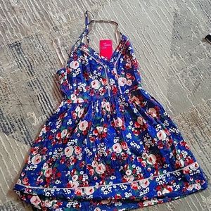 Tommy girl dress blue in color with flowers size medium